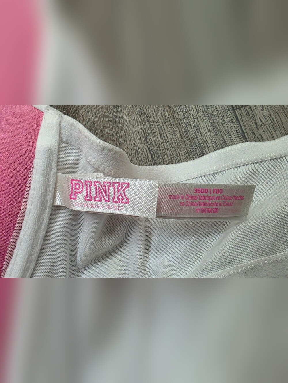 PINK Victoria's Secret Wear Everywhere Push-up Bra-Size 36DD - Picture 4 of 6